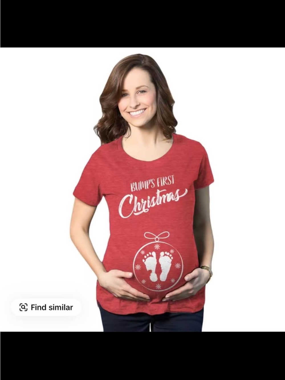 Maternity Shirts Holiday Themed;Bumps First Christmas & Bumps First Thanksgiving